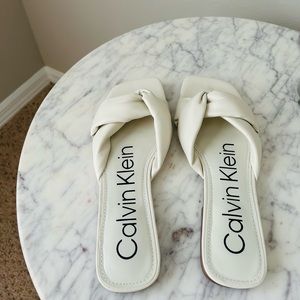 Calvin Klein White Sandals